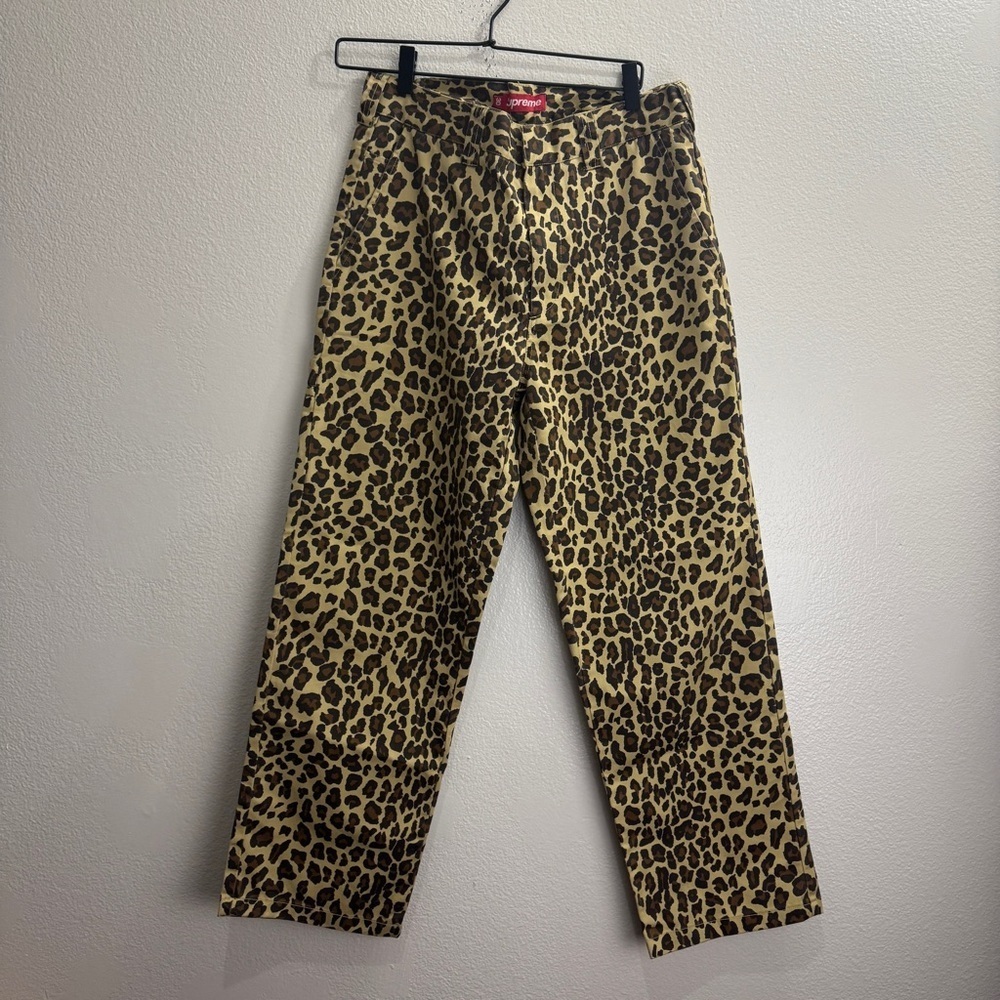 Supreme Toy Machine Work Pant Leopard Size 30